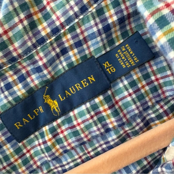 Ralph Lauren Multicolor Plaid Long Sleeve Button Down Shirt‎ Size XL - Picture 6 of 9